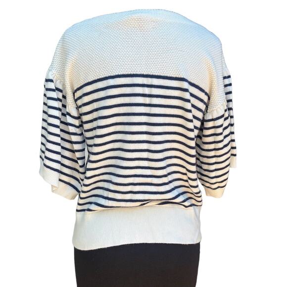Vineyard Vines Striped Breton Bell Sleeve Nautical Sweater Size S Coastal Preppy - Picture 7 of 9